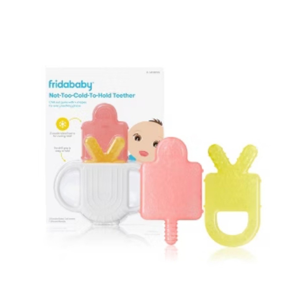 NEW Frida Baby Not-Too-Cold-To-Hold Teether Kids, 4 Way, 3M+, BPA Free, Silicone